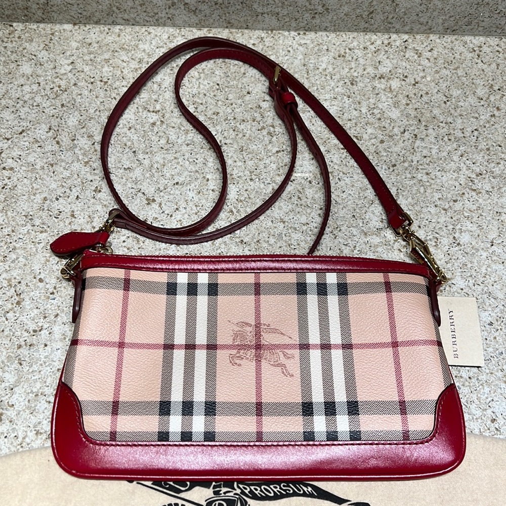 Burberry Haymarket Peyton Wristlet